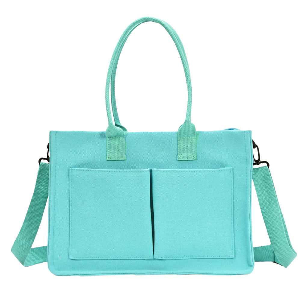 The Everyday Commuter Tote | Structured Canvas Bag with Exterior Pockets