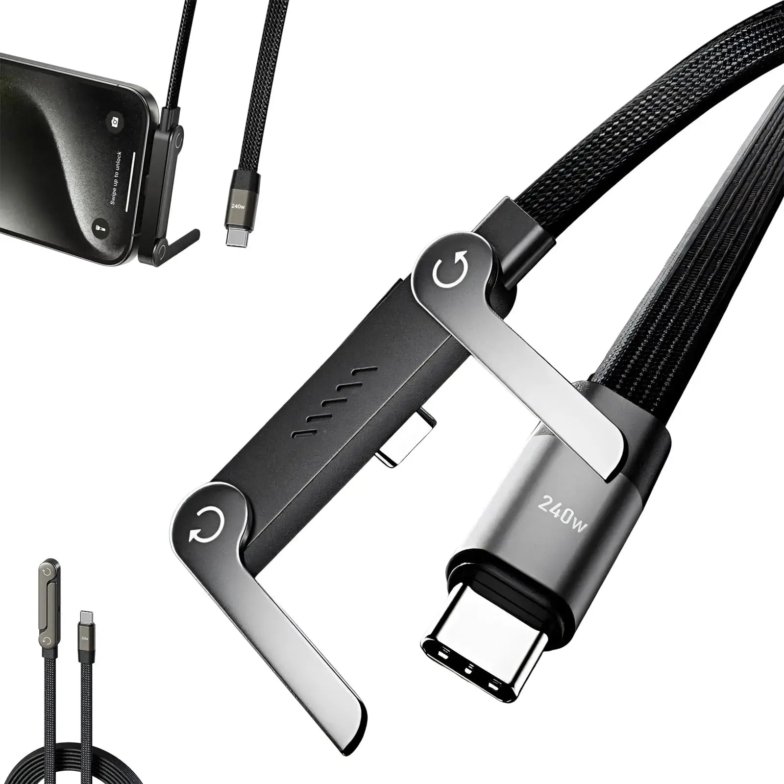 The Ultimate 180° Flexible Gaming Cable (240W Super-Fast Charge)
