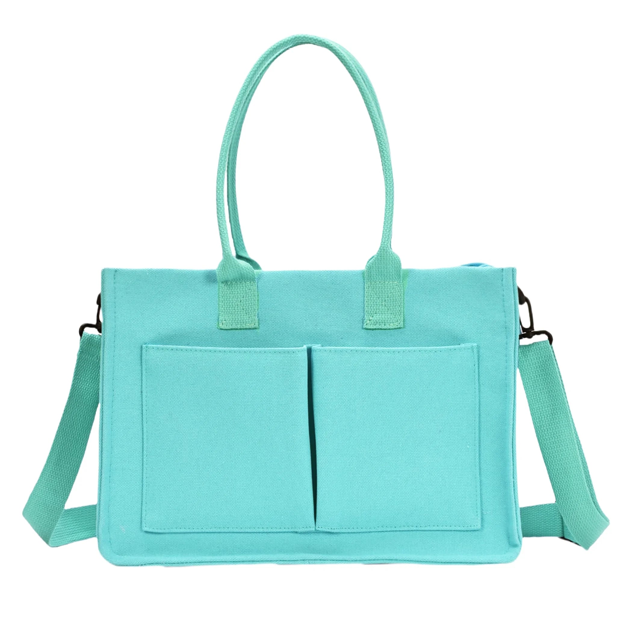 The Everyday Commuter Tote | Structured Canvas Bag with Exterior Pockets
