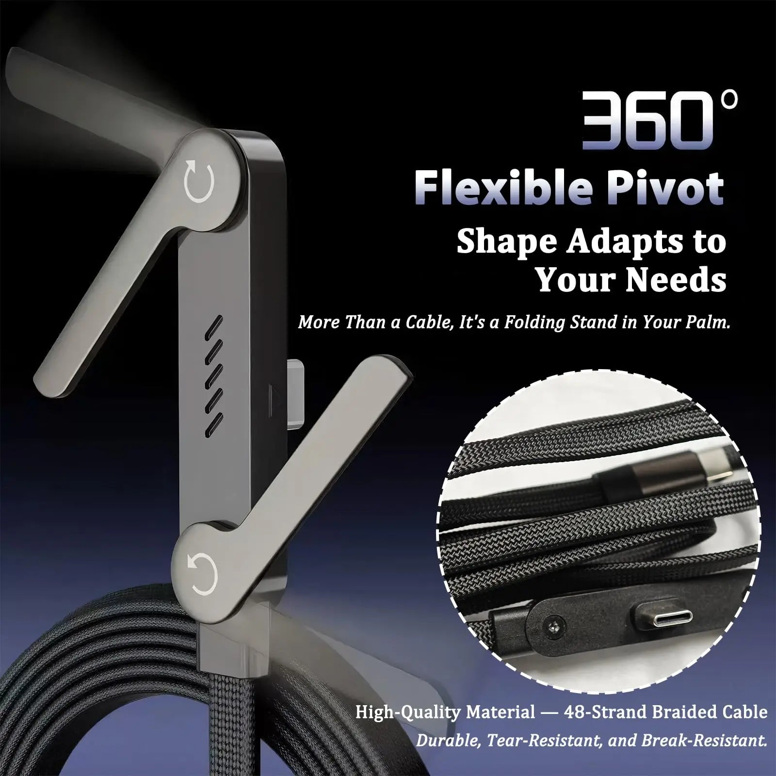 The Ultimate 180° Flexible Gaming Cable (240W Super-Fast Charge)