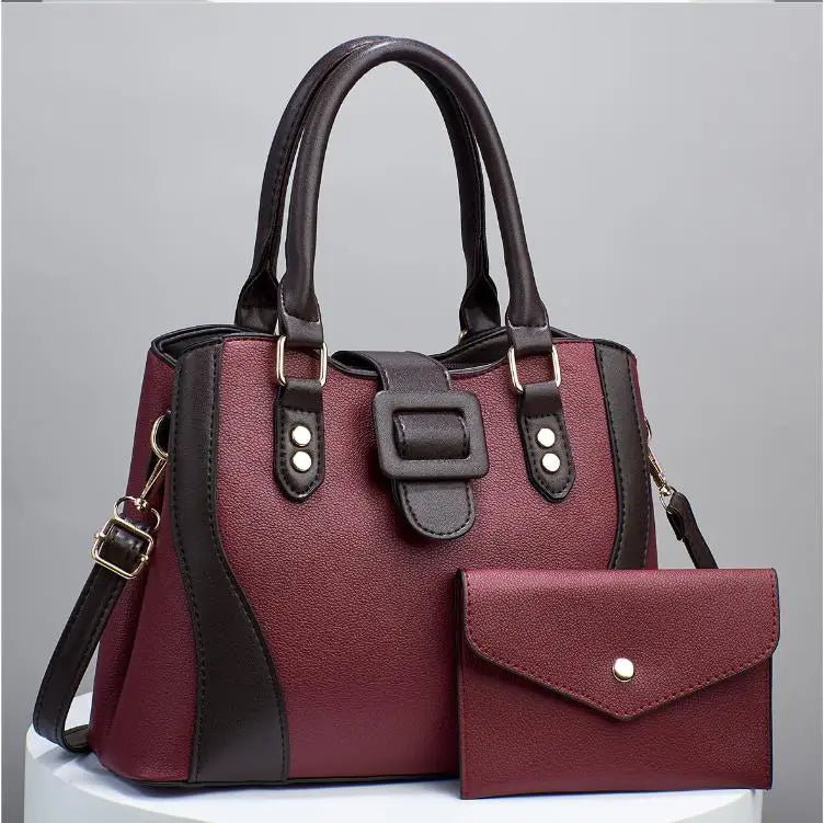 Title:
The Verona Satchel & Wallet Combo - Deep Burgundy | Luxe Carry
