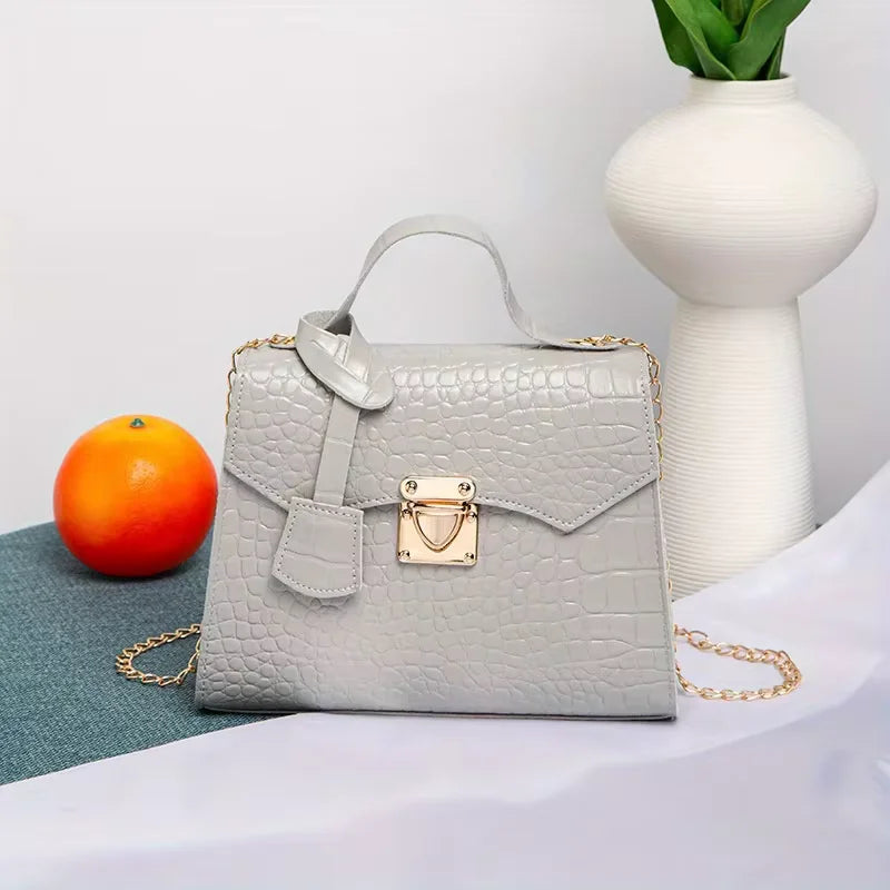 The Regent Croc Shoulder Bag