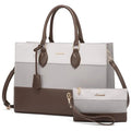 Laptop Tote Bag for Women, Work Totes Business Office Computer Briefcase with Clutch Purse