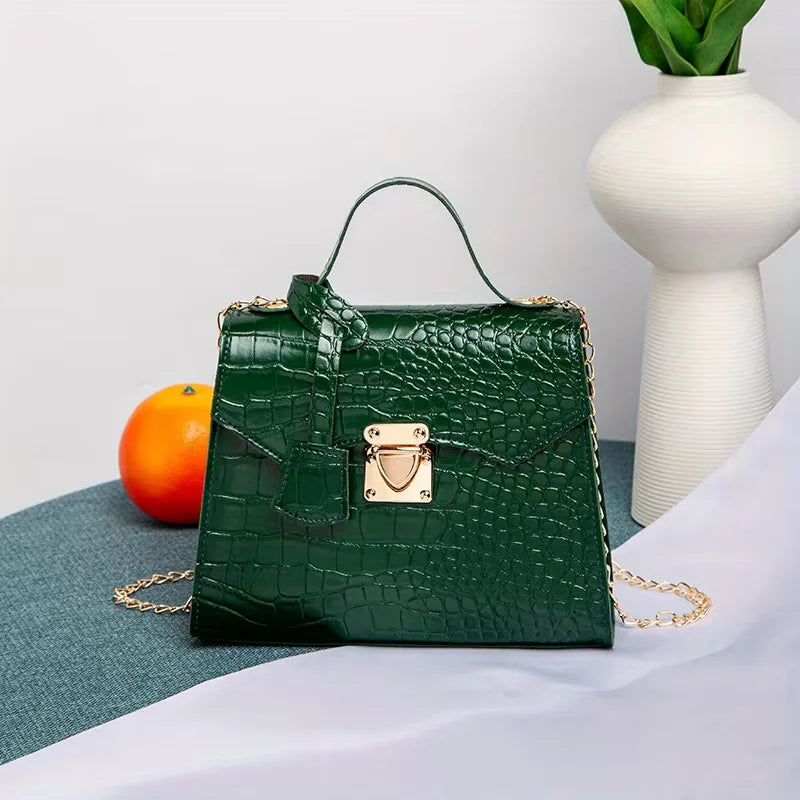 The Regent Croc Shoulder Bag