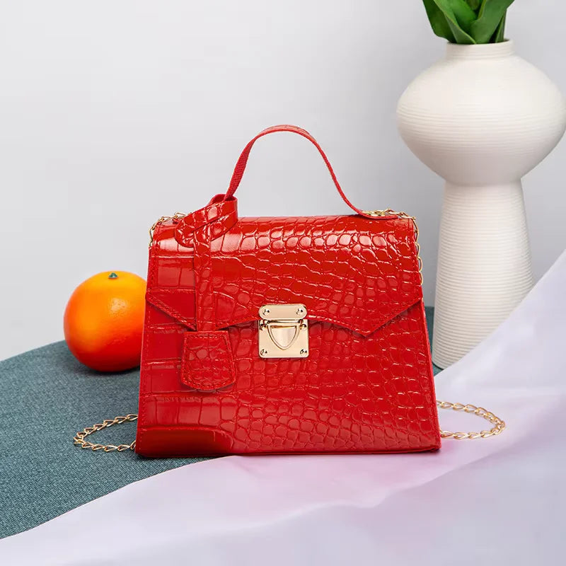 The Regent Croc Shoulder Bag