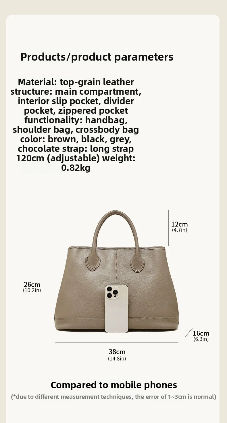 The Margaux Trapeze Tote - Deep Espresso | Luxe Carry