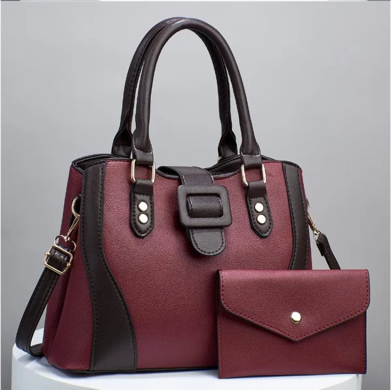 Title:
The Verona Satchel & Wallet Combo - Deep Burgundy | Luxe Carry