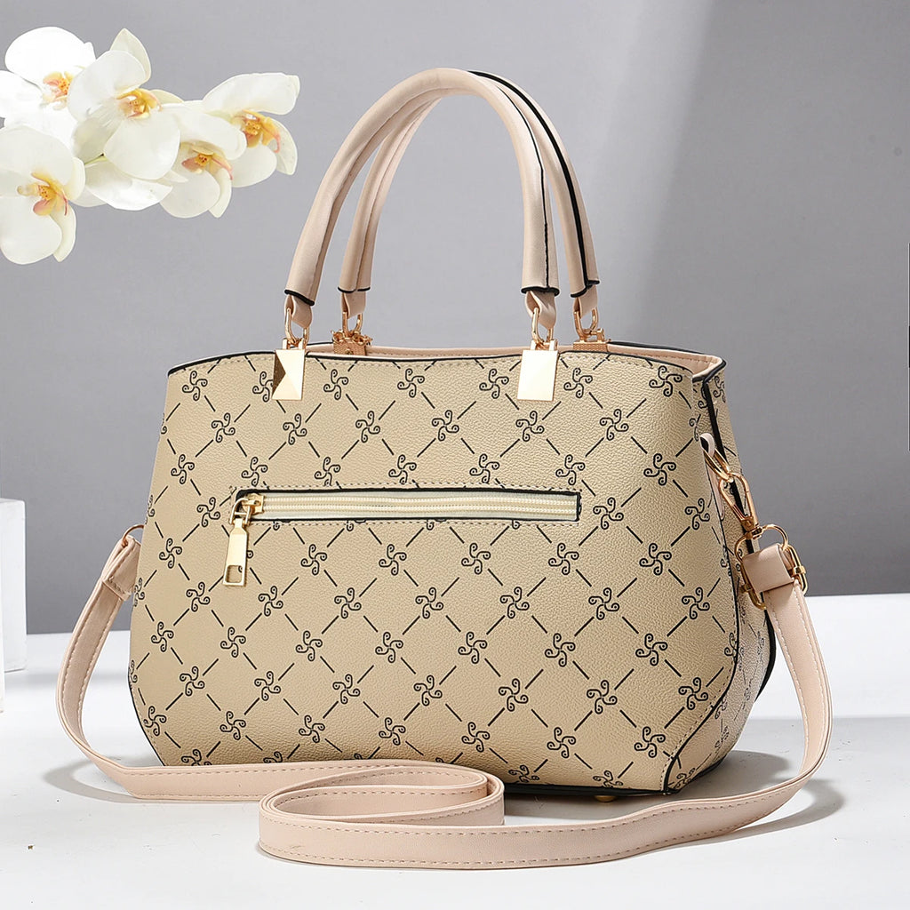 Elegance Vintage Embossed Tote Bag with Detachable Crossbody Strap