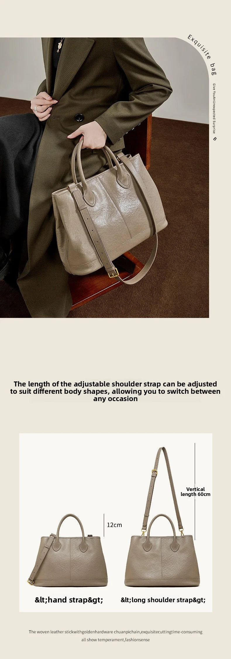 The Margaux Trapeze Tote - Deep Espresso | Luxe Carry