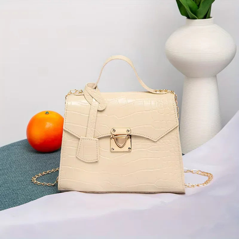 The Regent Croc Shoulder Bag