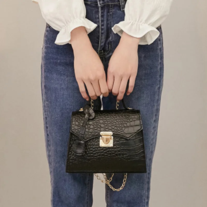 The Regent Croc Shoulder Bag