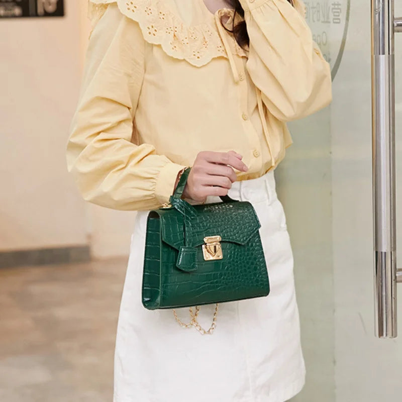 The Regent Croc Shoulder Bag