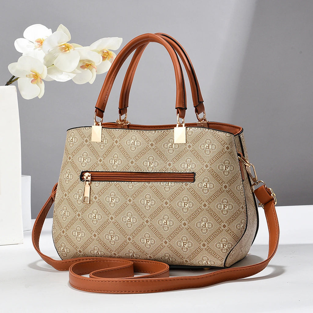 Elegance Vintage Embossed Tote Bag with Detachable Crossbody Strap