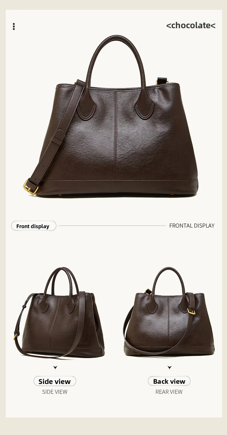 The Margaux Trapeze Tote - Deep Espresso | Luxe Carry