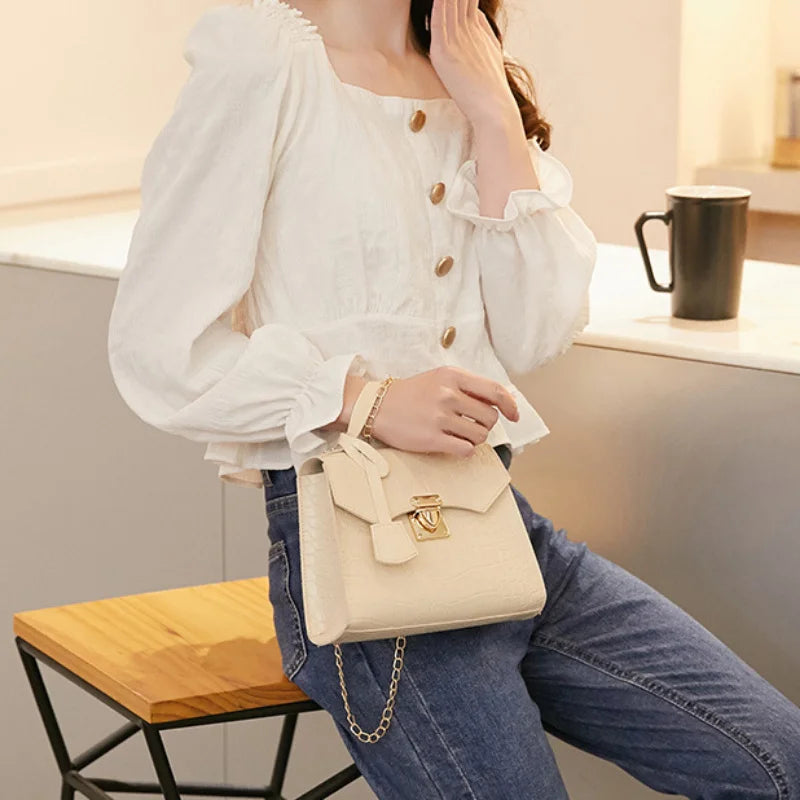 The Regent Croc Shoulder Bag