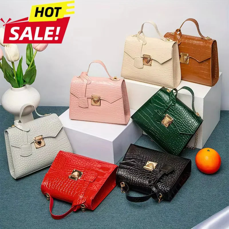 The Regent Croc Shoulder Bag