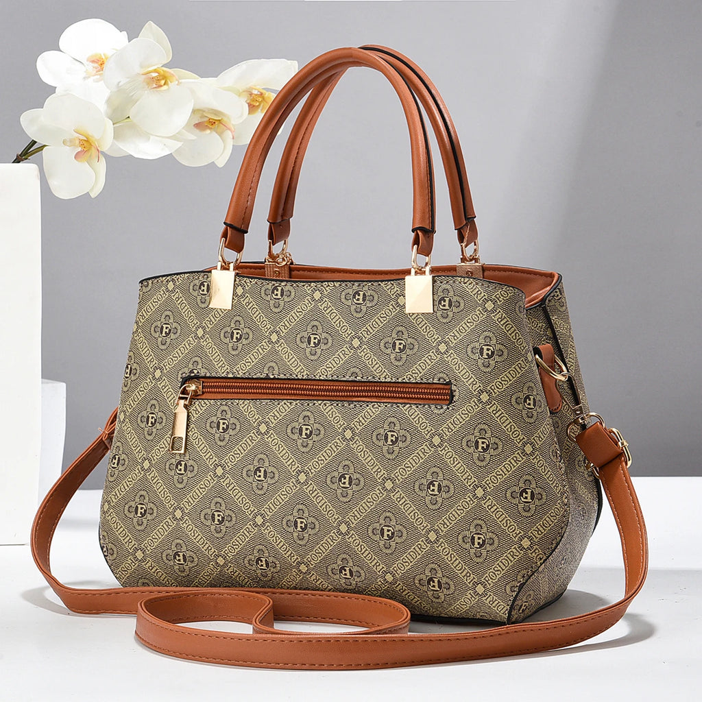 Elegance Vintage Embossed Tote Bag with Detachable Crossbody Strap