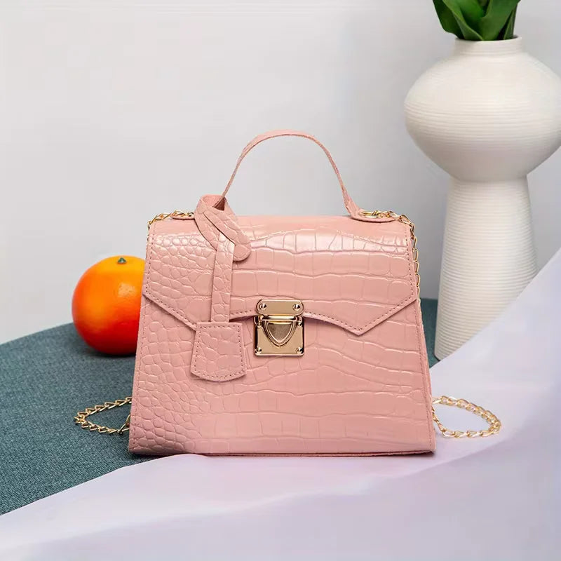 The Regent Croc Shoulder Bag