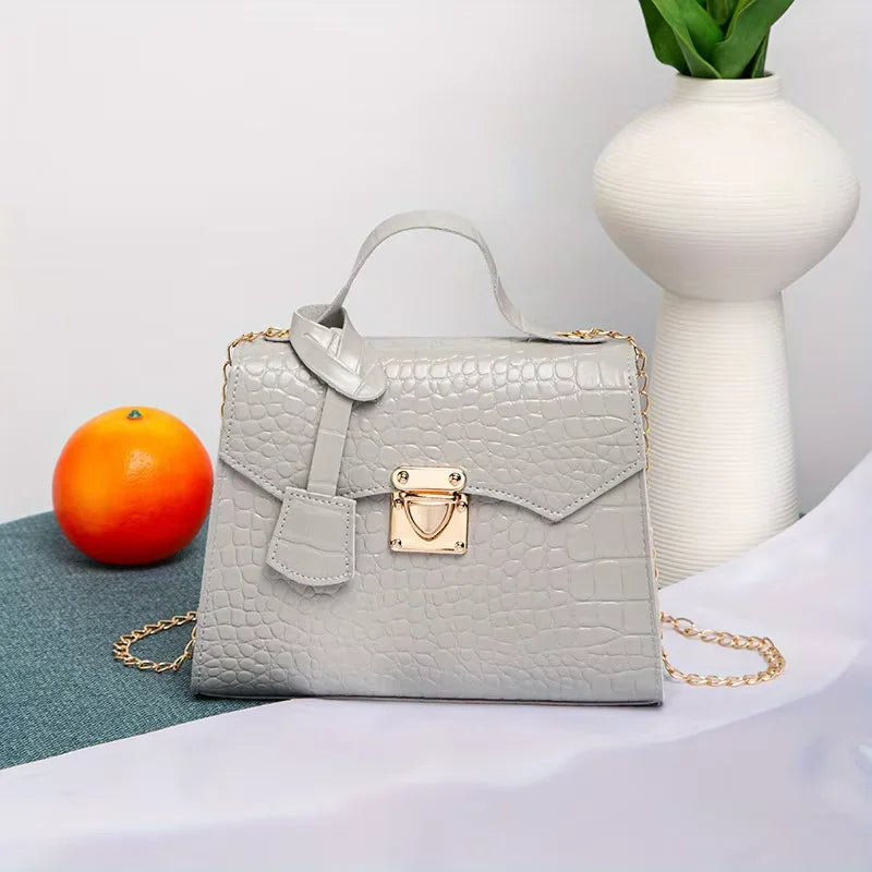 The Regent Croc Shoulder Bag