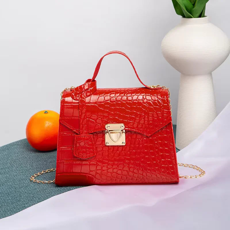 The Regent Croc Shoulder Bag