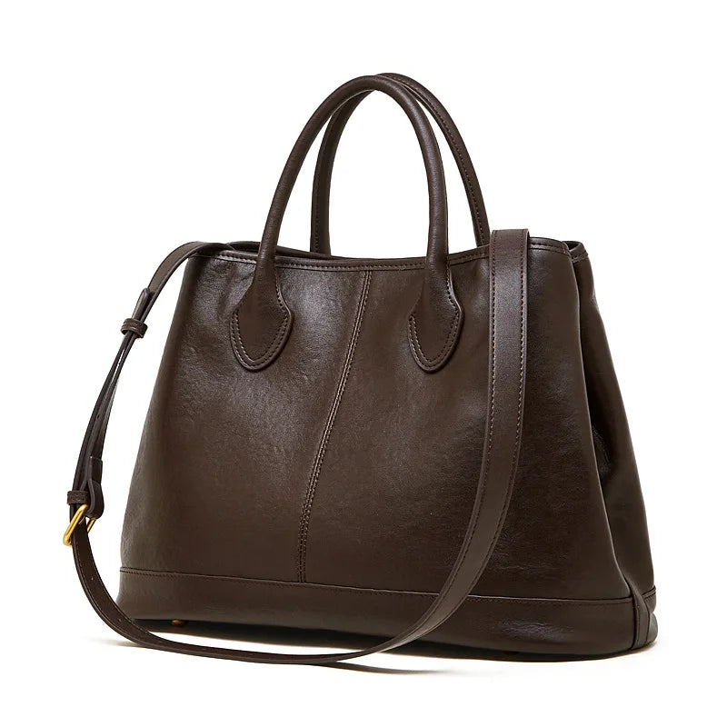 The Margaux Trapeze Tote - Deep Espresso | Luxe Carry